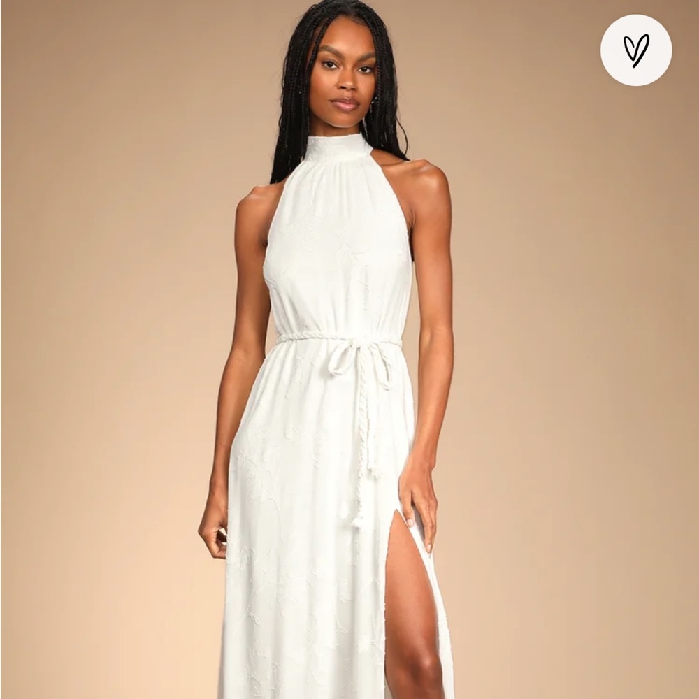 Lulus white halter dress